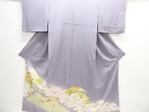 金彩地紙に鶴・松竹梅模様刺繍一つ紋色留袖